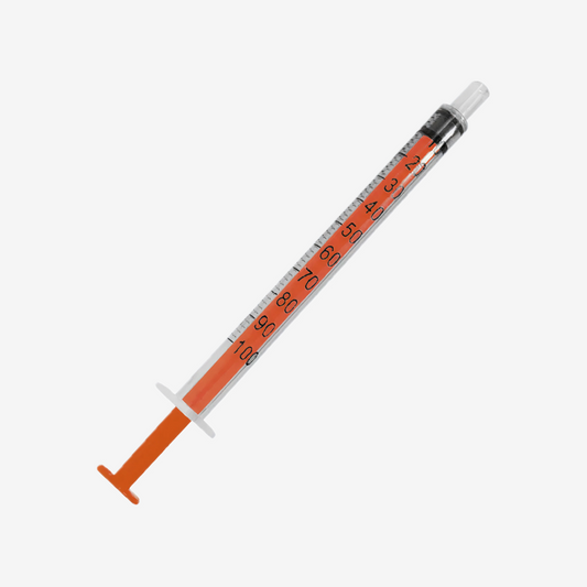 100 UN Seringa De Insulina Descartável S/Agulha 1ml LS SR