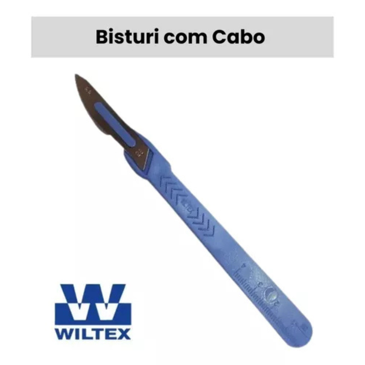Bisturi Descartável Estéril C/ Cabo e Lâmina Aço Inox 10 Un